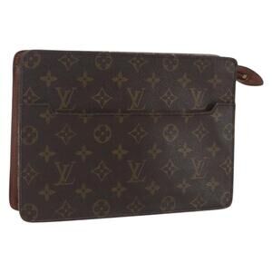 LOUIS VUITTON Monogram Pochette Homme Clutch Bag M51795 LV Auth 160077